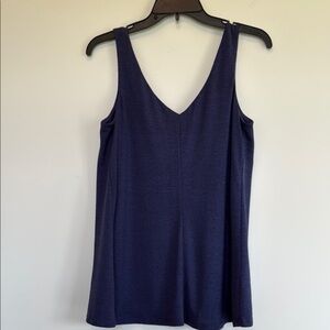 Frank Lyman Design Fitted Blue Sleeveless Tank Top